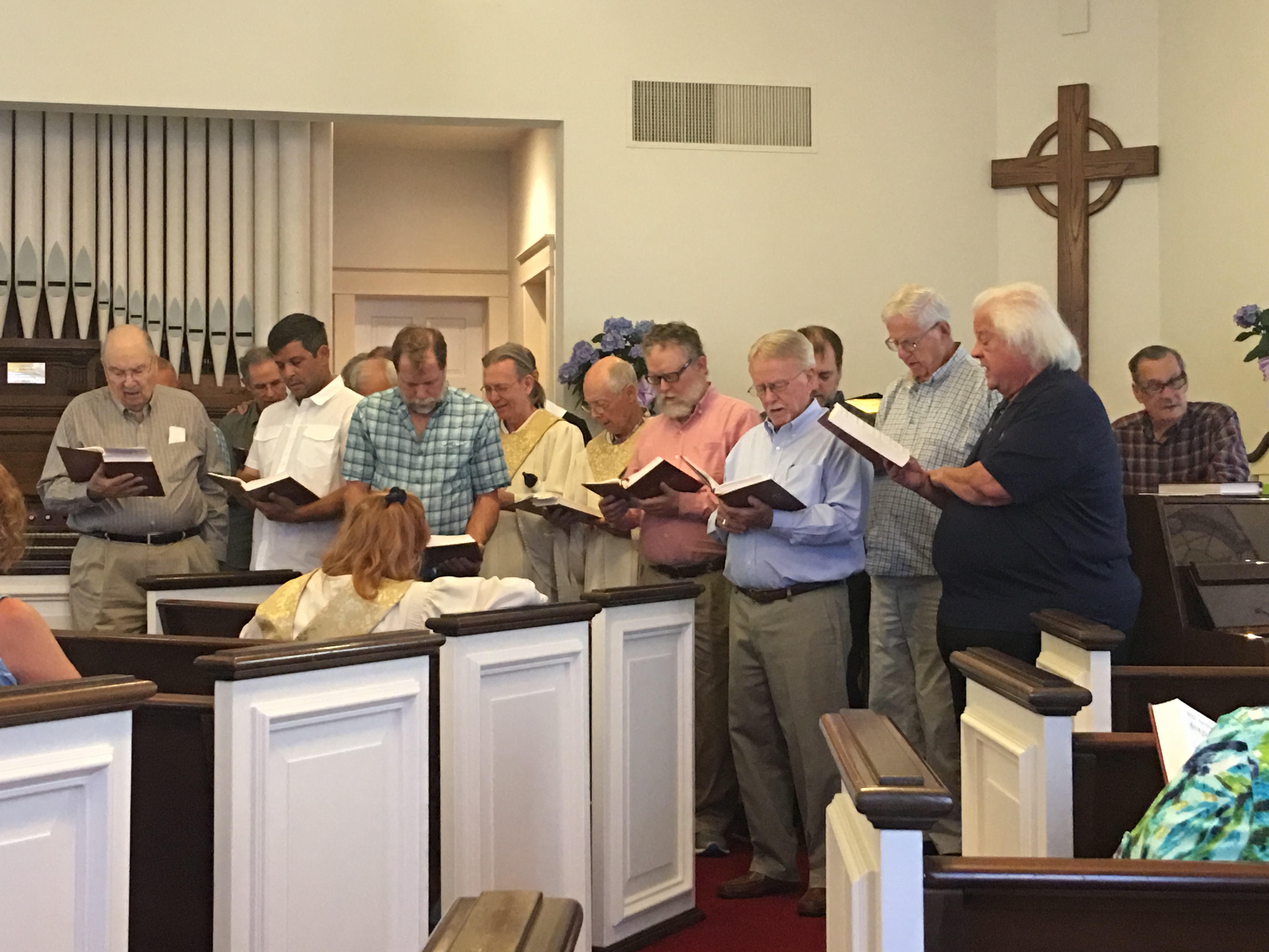 Men serenading on Mothers Day 2019
